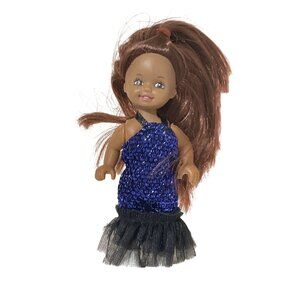 Lovely Patsy Fashion Doll With Blue Sequin Dress & Brown Hair